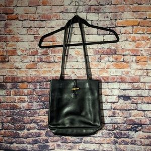 Longchamp Roseau black leather shoulder bag